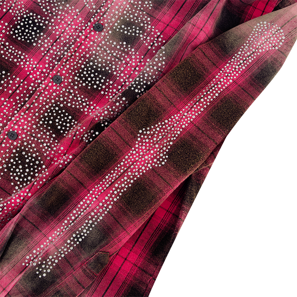 RL BONES FLANNEL SHIRT(RED)