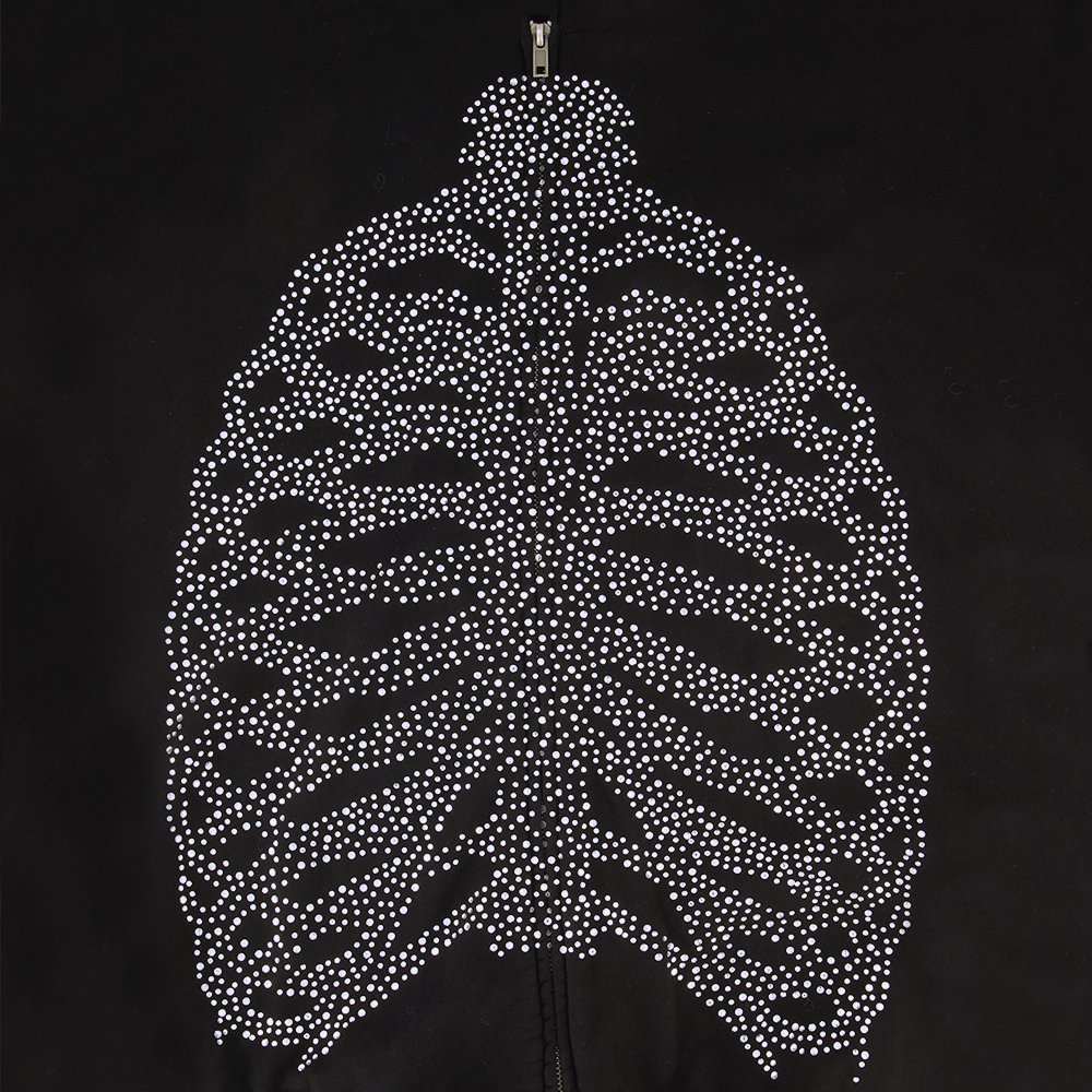 RL BONES ZIP UP HOODIE