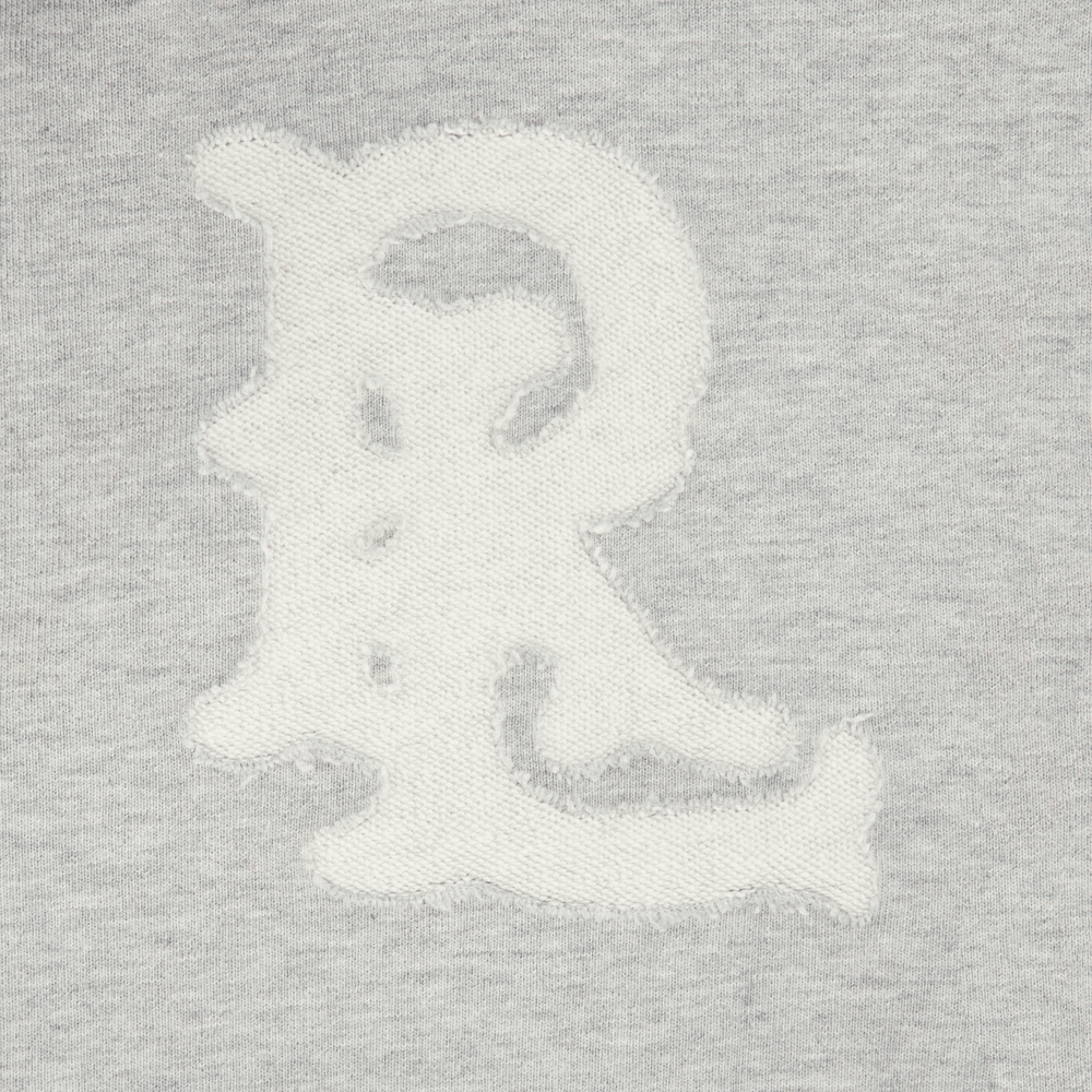 RL BURNOUT LOGO GREY ZIP UP HOODIE