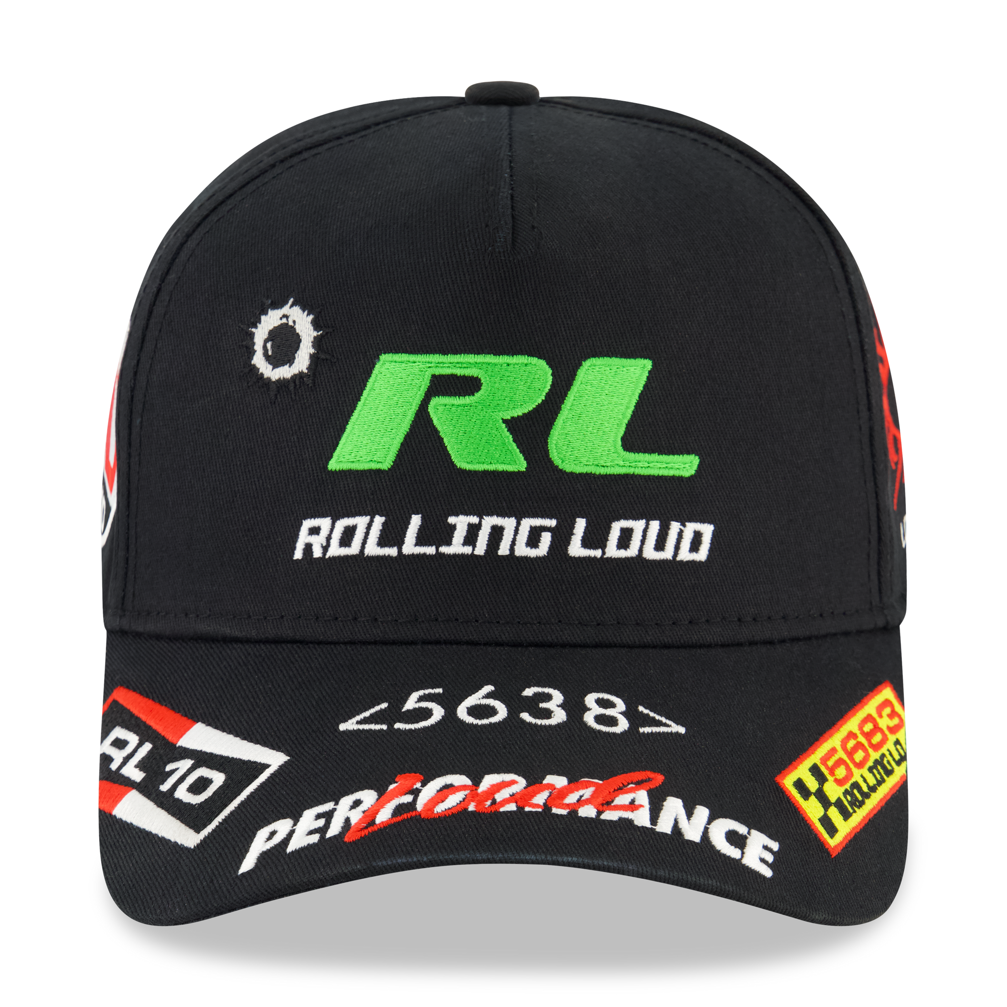RL Black Patchwork 5 Panel Hat