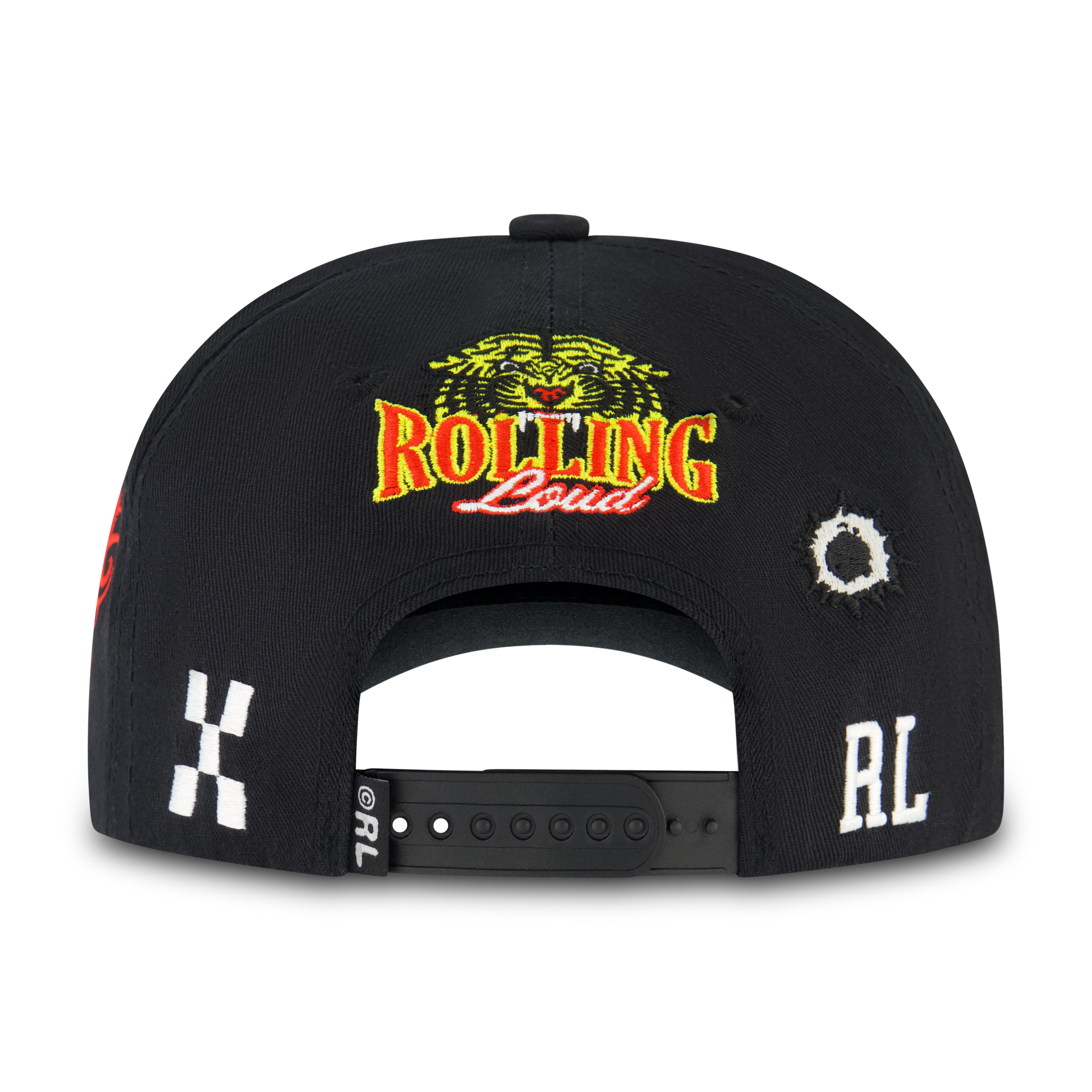 RL Black Patchwork 5 Panel Hat