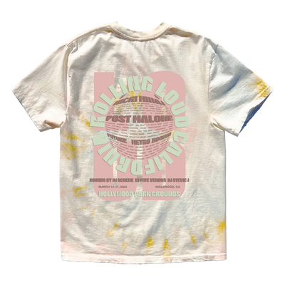 RL LA 24 Fisheye Lineup Distressed Pastel Tiedye Tee