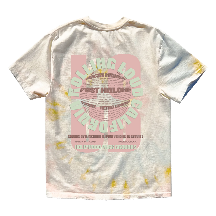 RL LA 24 Fisheye Lineup Distressed Pastel Tiedye Tee