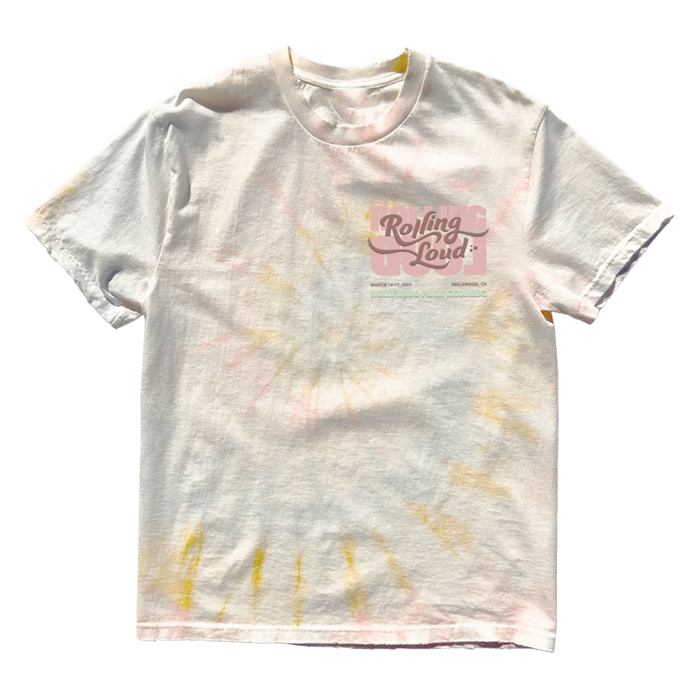 RL LA 24 Fisheye Lineup Distressed Pastel Tiedye Tee