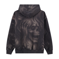 GHOST SKULL ZIP UP HOODIE