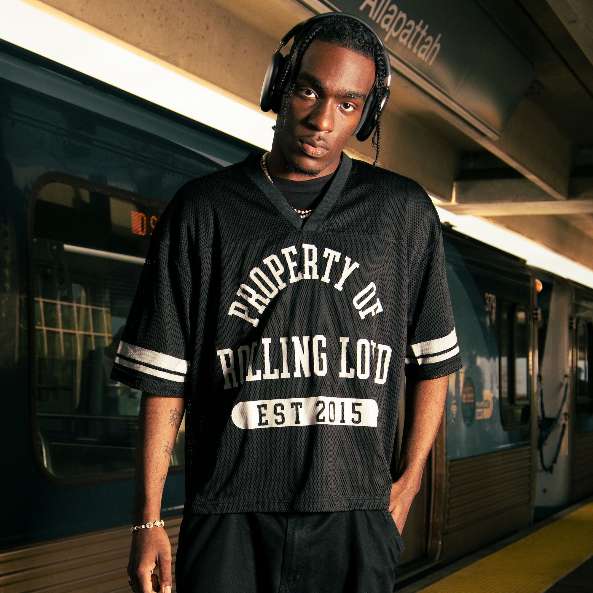 RL Home Team Black Mesh Crop Jersey