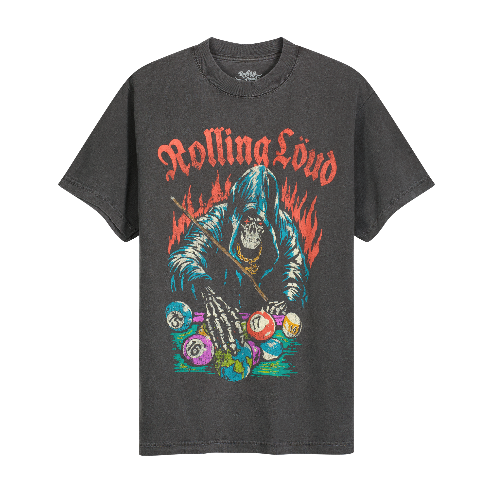 RL Rack Em Up Washed Black Lineup Tee