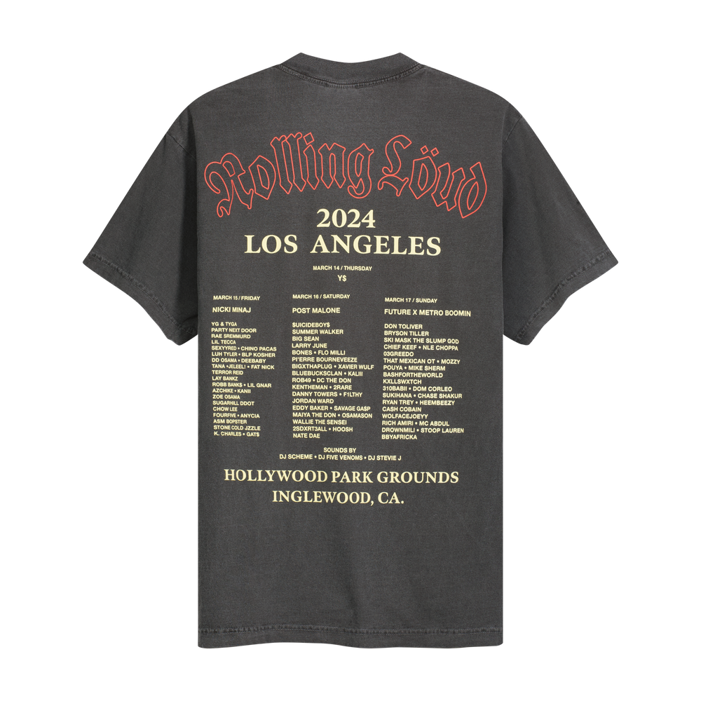 RL LA 24 Rack Em Up Washed Black Lineup Tee ( Web Exclusive )