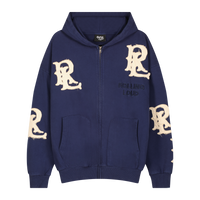RL LA 25 Applique RLs Navy Zip Hoodie | Rolling Loud RL LA 25 Applique RLs Navy Zip Hoodie | Rolling Loud