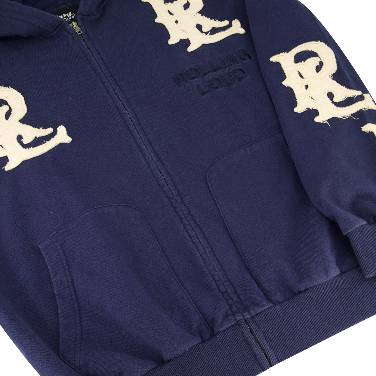 RL LA 25 Applique RLs Navy Zip Hoodie