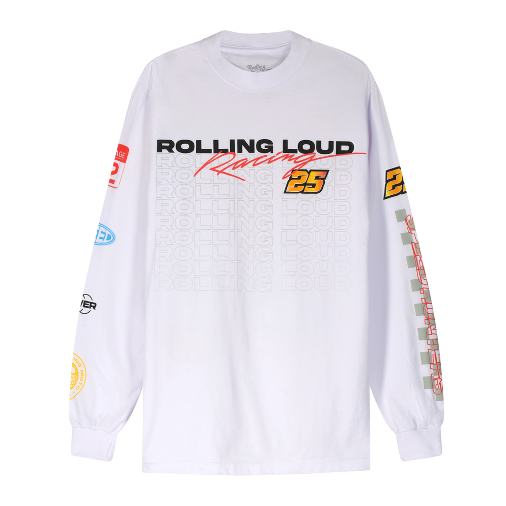 RL LA 25 Moto Cross White Long sleeve | Rolling Loud RL LA 25 Moto Cross White Long sleeve | Rolling Loud