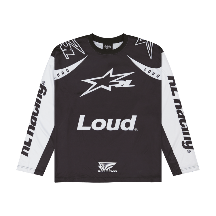 RL LOUD RACER BLACK AND WHITE MOTO JERSEY