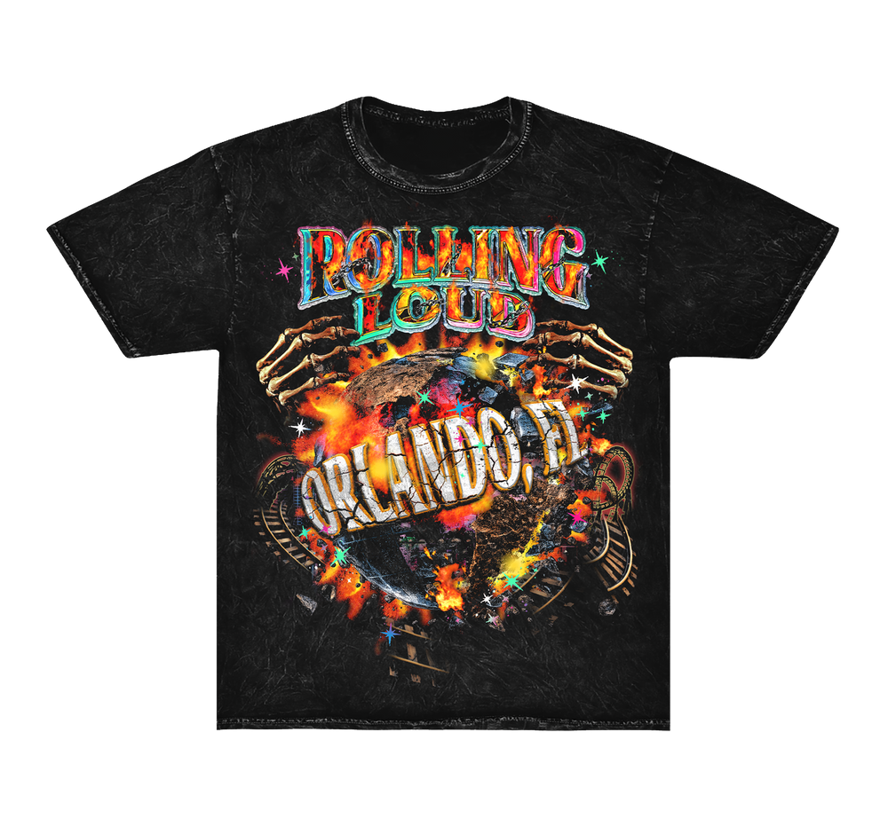 Universal Flames Mineral Black Tee