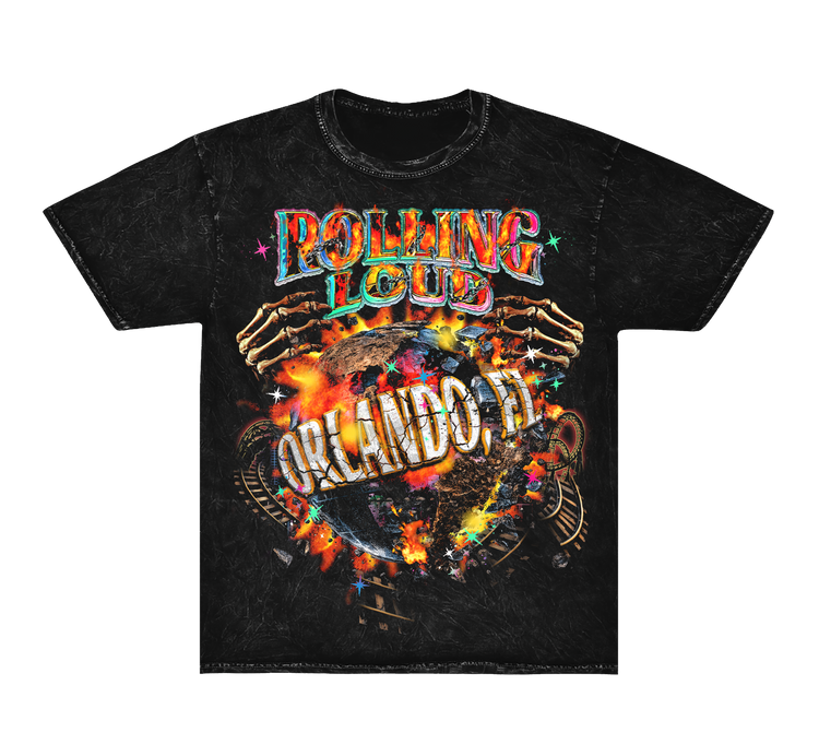 Universal Flames Mineral Black Tee