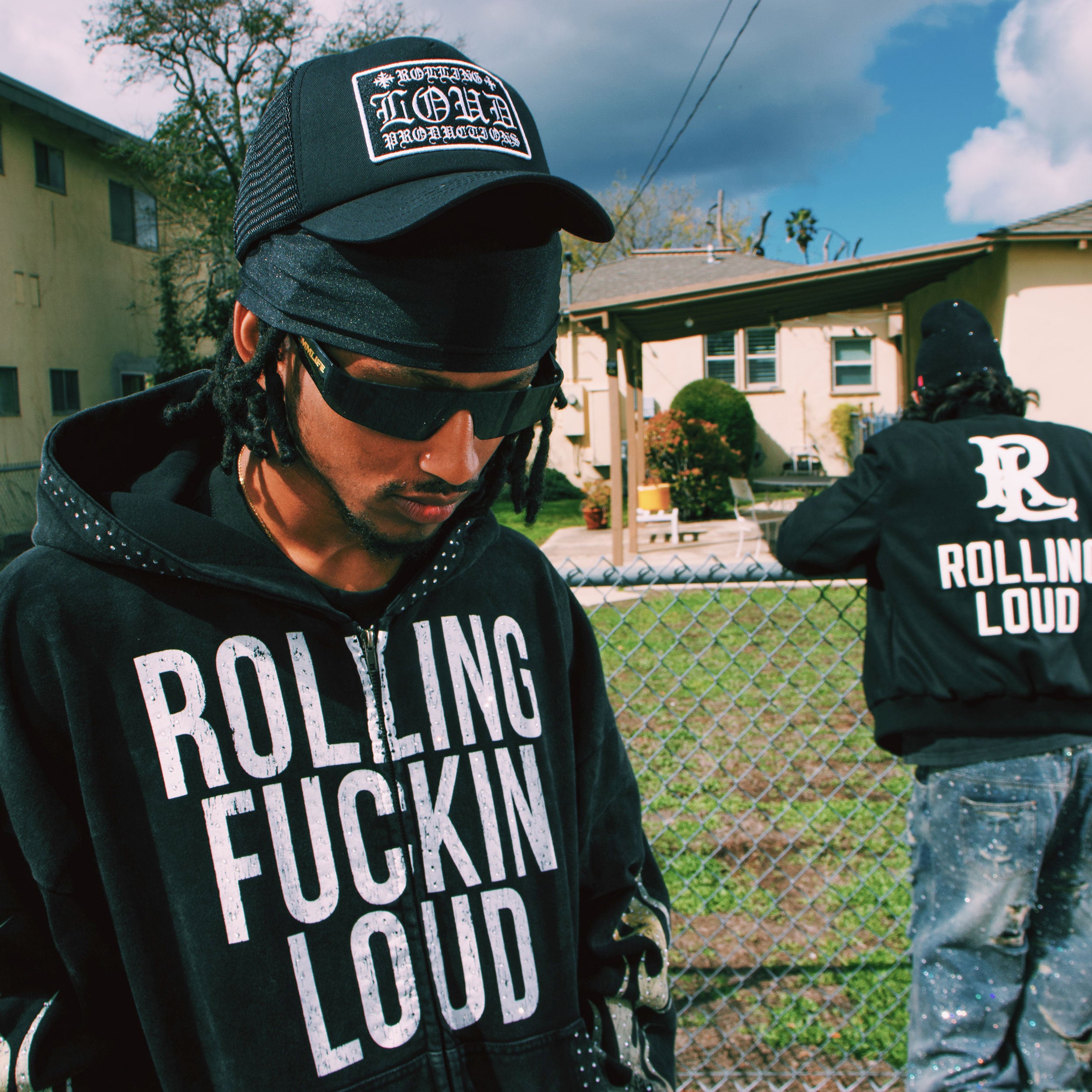 RL RFL Sunwashed Black Zip Hoodie | Rolling Loud