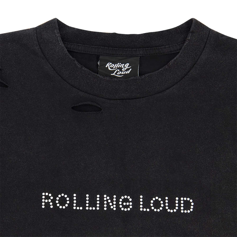 RL Rhinstone Logo Vintage Black Tee