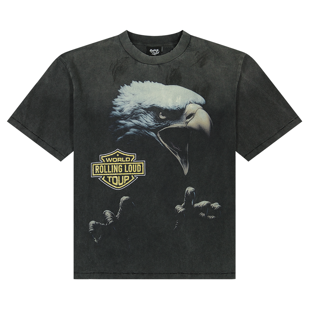 RL EAGLE VINTAGE BLACK TEE