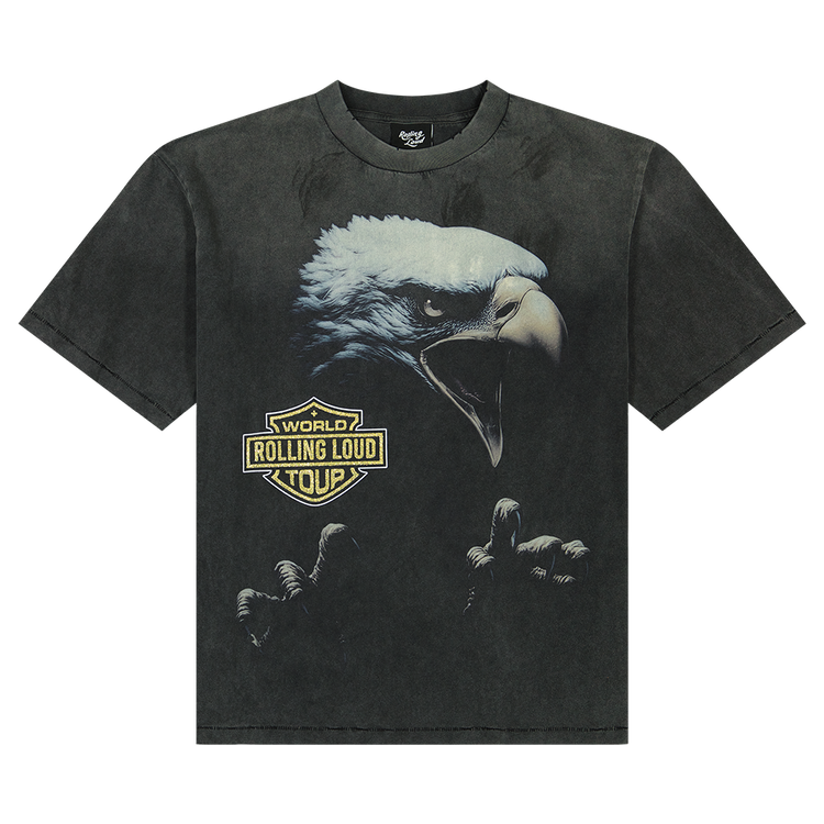 RL EAGLE VINTAGE BLACK TEE