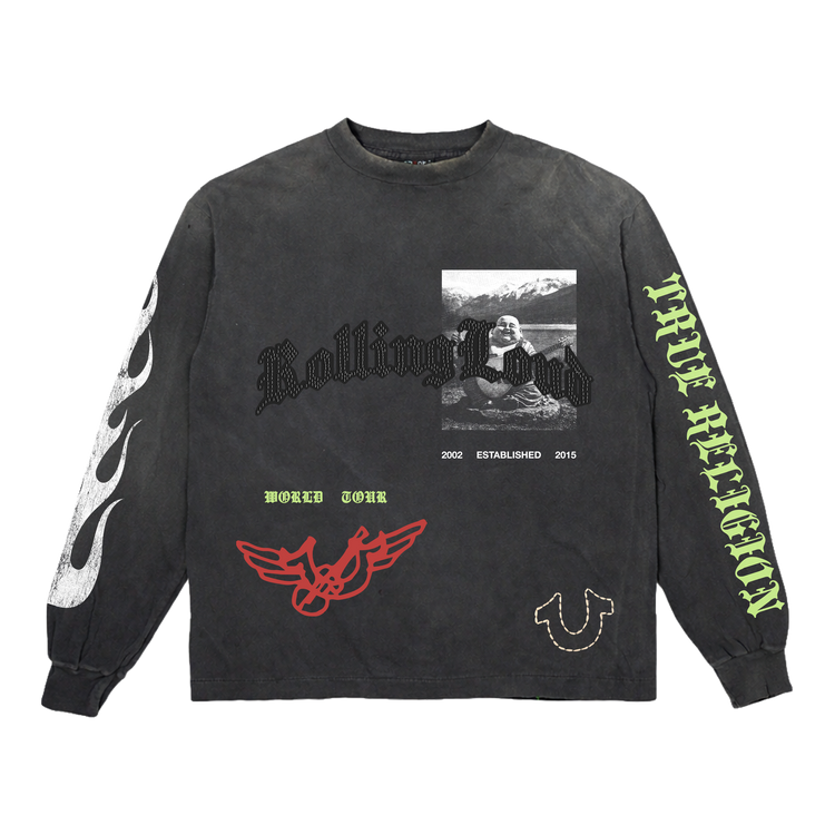TRUE RELIGION X RL TRUE CROSS VINTAGE BLACK LONGSLEEVE