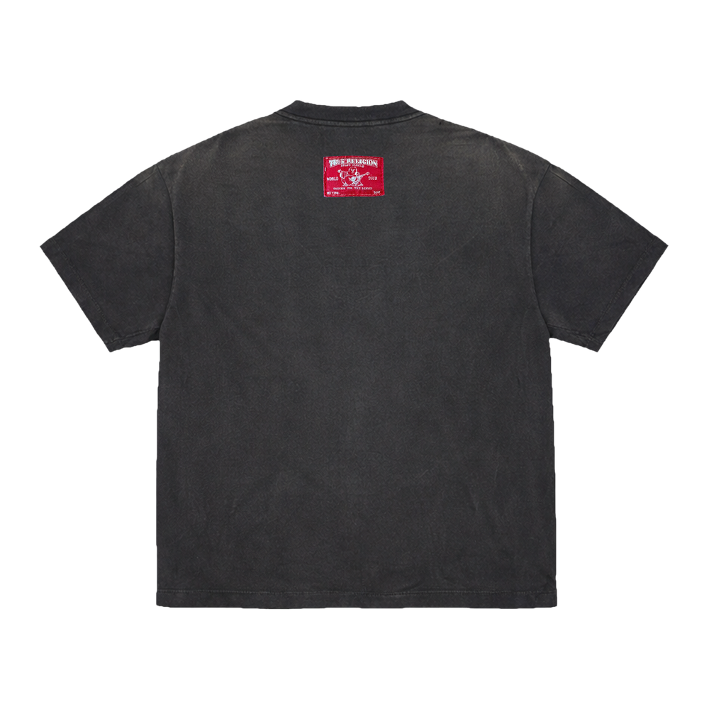 TRUE RELIGION X RL TRUE EAGLE VINTAGE BLACK TEE