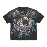 TRUE RELIGION X RL TRUE EAGLE VINTAGE BLACK TEE