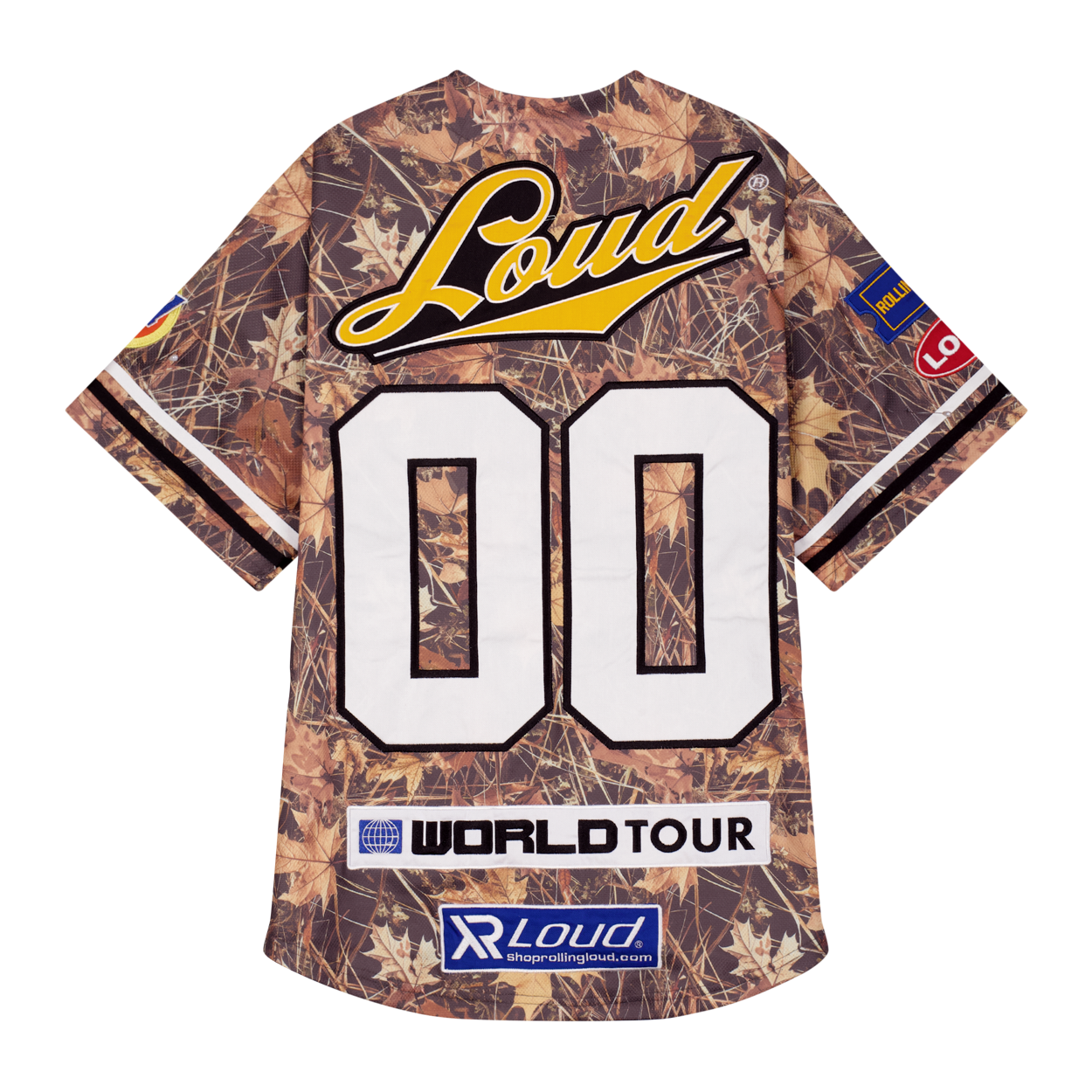 RL World Tour Patched Camo Baseball Jersey