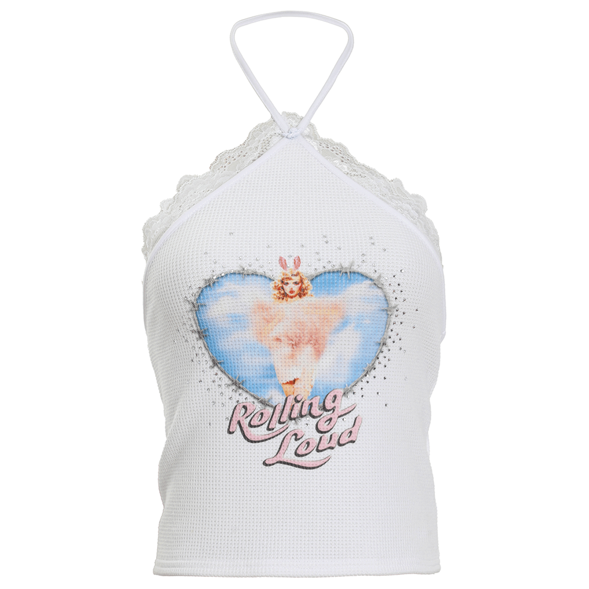 RL X Boys Lie White Lace Halter