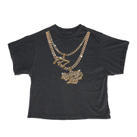 RL x Lay Bankz 777 Chain Black Crop Tee