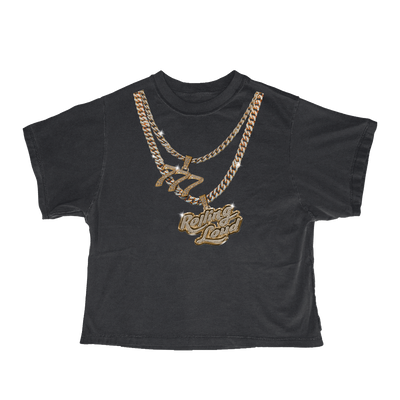 RL x Lay Bankz 777 Chain Black Crop Tee