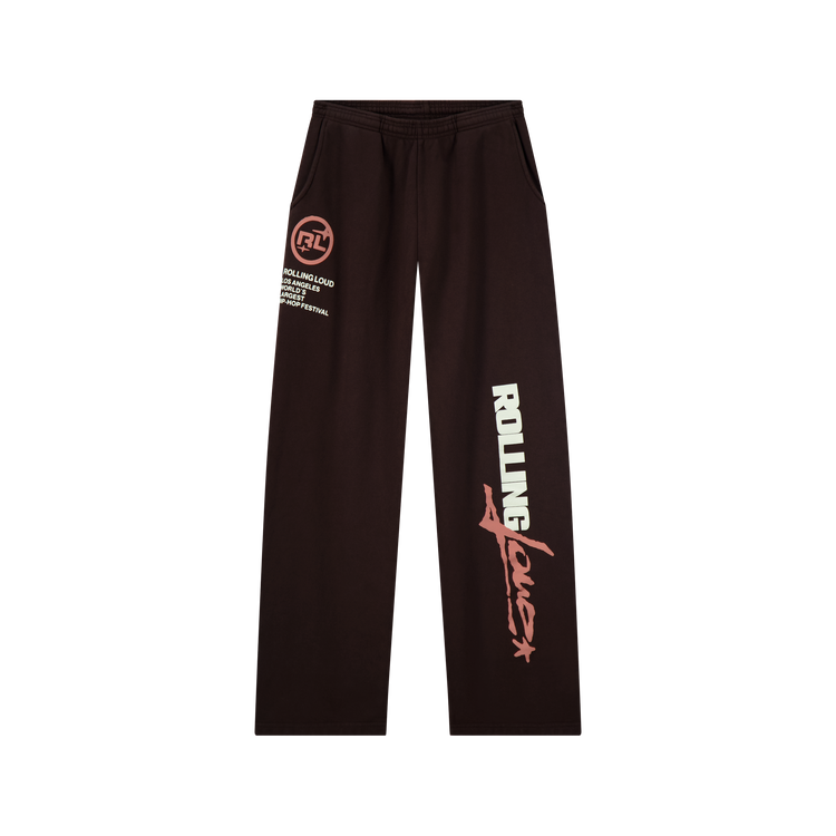 RL LA 24 Flare French Terry Brown Sweatpants