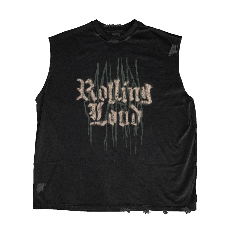 RL Miami 24 Loud Scratch Vintage Black Muscle Tee