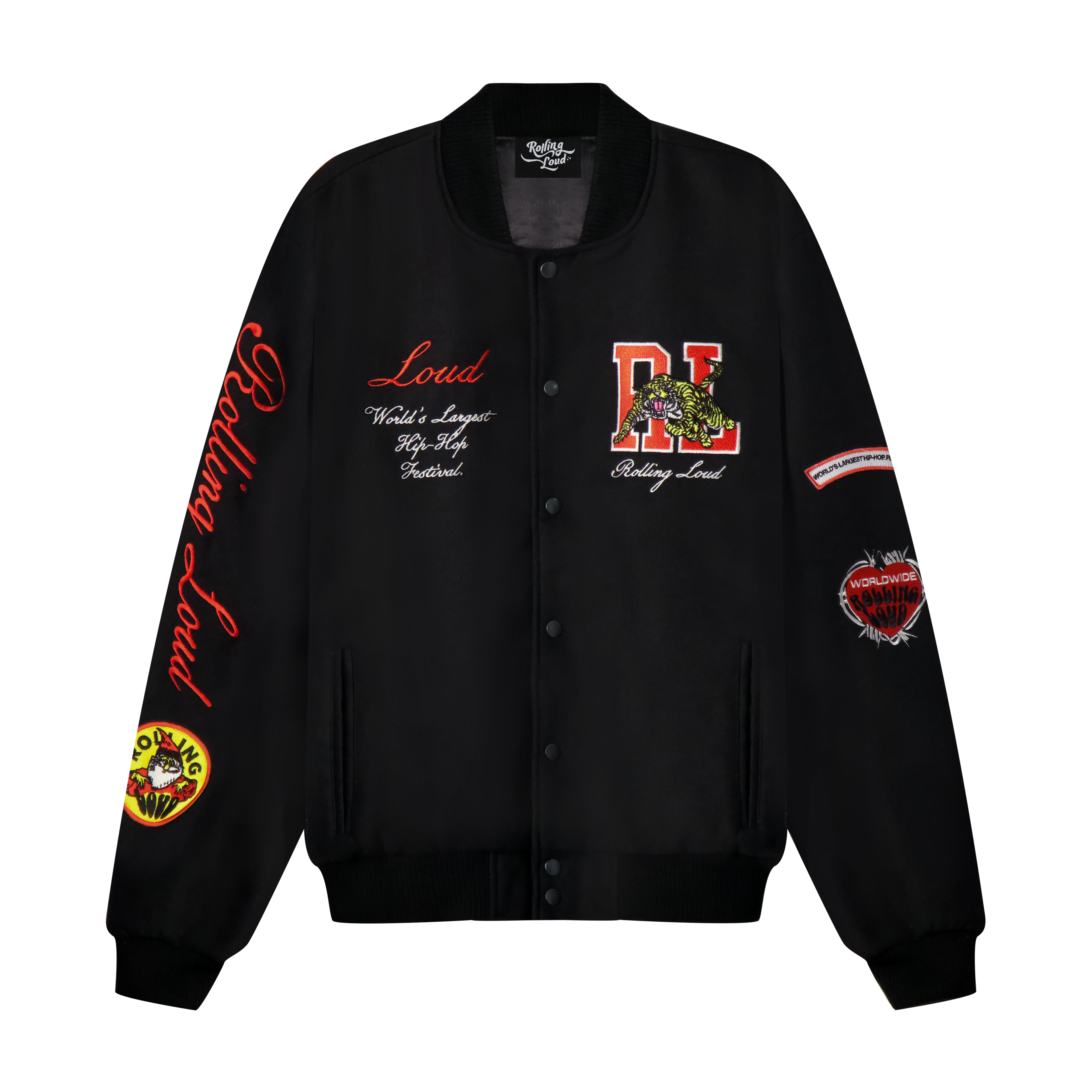 RL Loud Tour Black Varsity Jacket