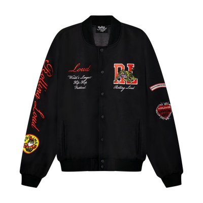 RL Loud Tour Black Varsity Jacket