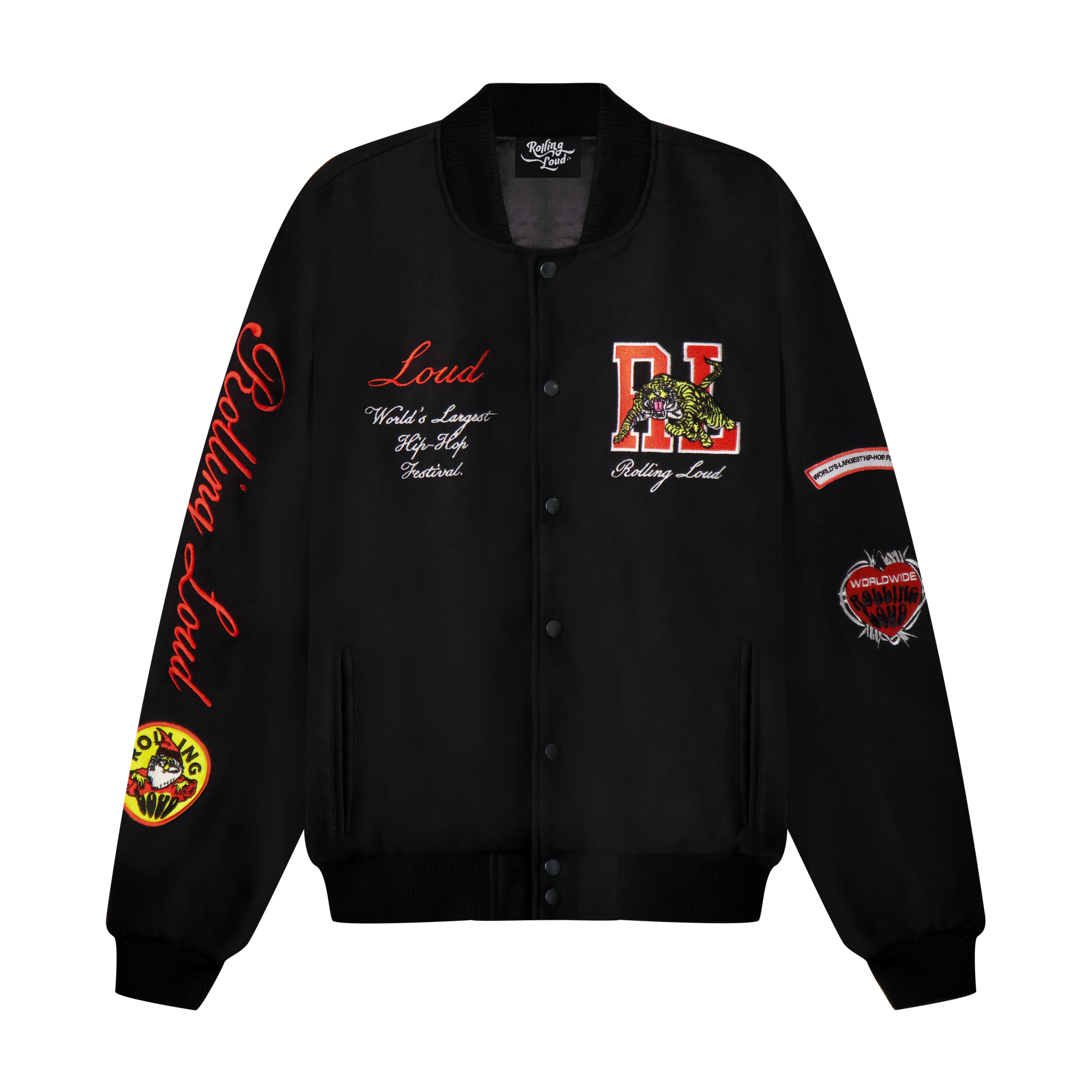 RL Loud Tour Black Varsity Jacket