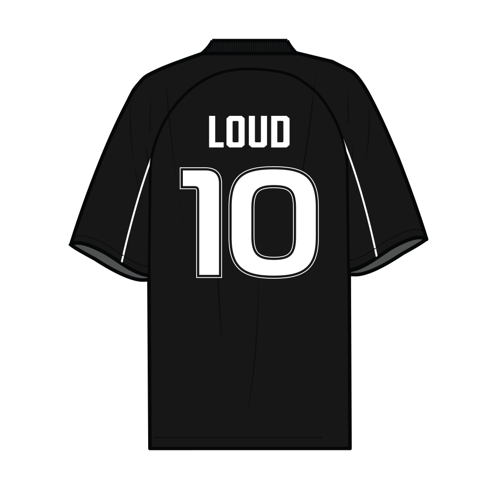 RL 10 Black Soccer Jersey