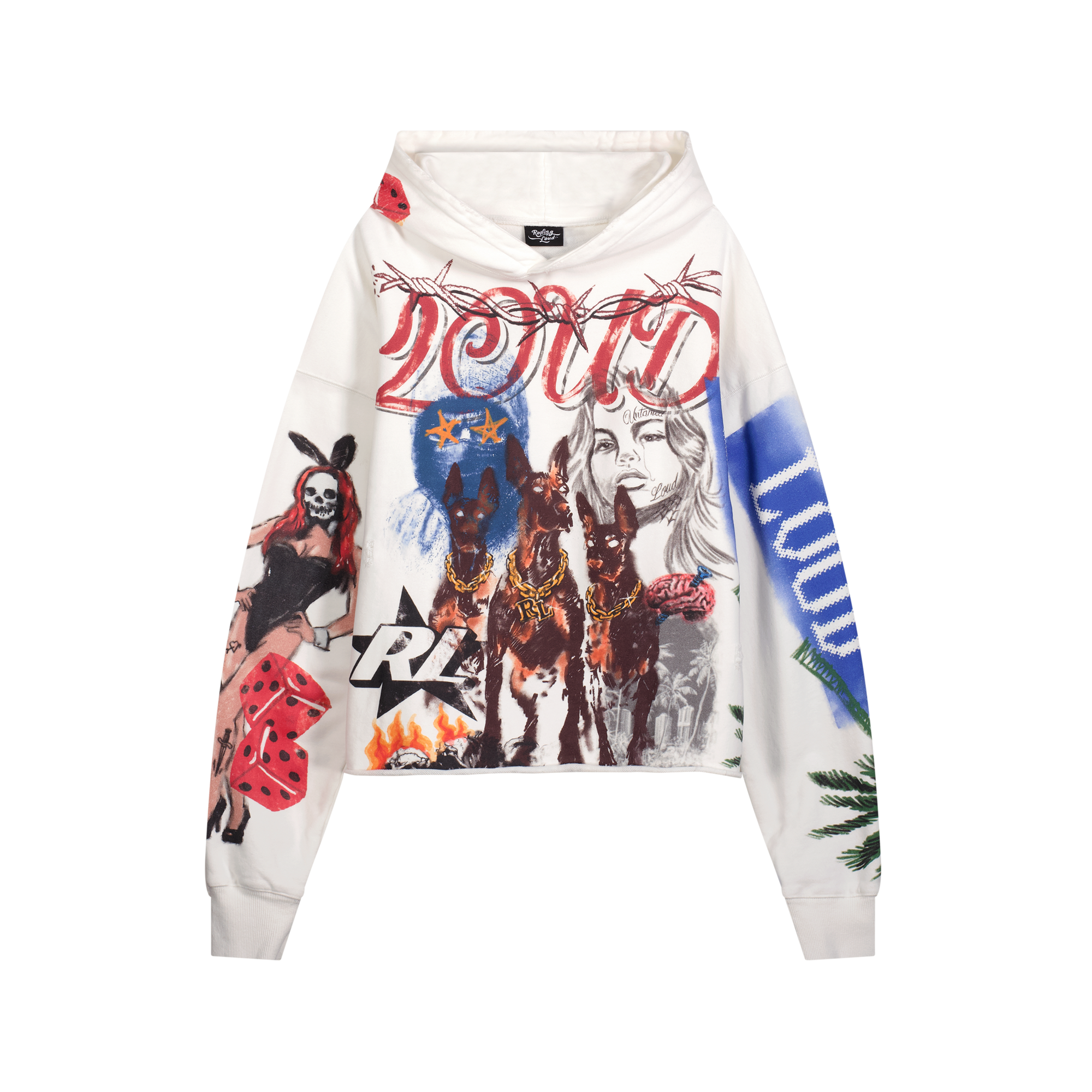 RL Mixed Media Cement AOP Hoodie | Rolling Loud