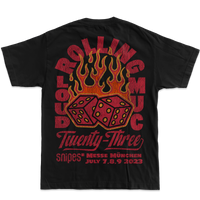 RL Munich 23 Flaming Dice Black Lineup Tee