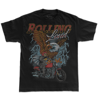 RL Munich 23 Moto Eagle Black Lineup Tee