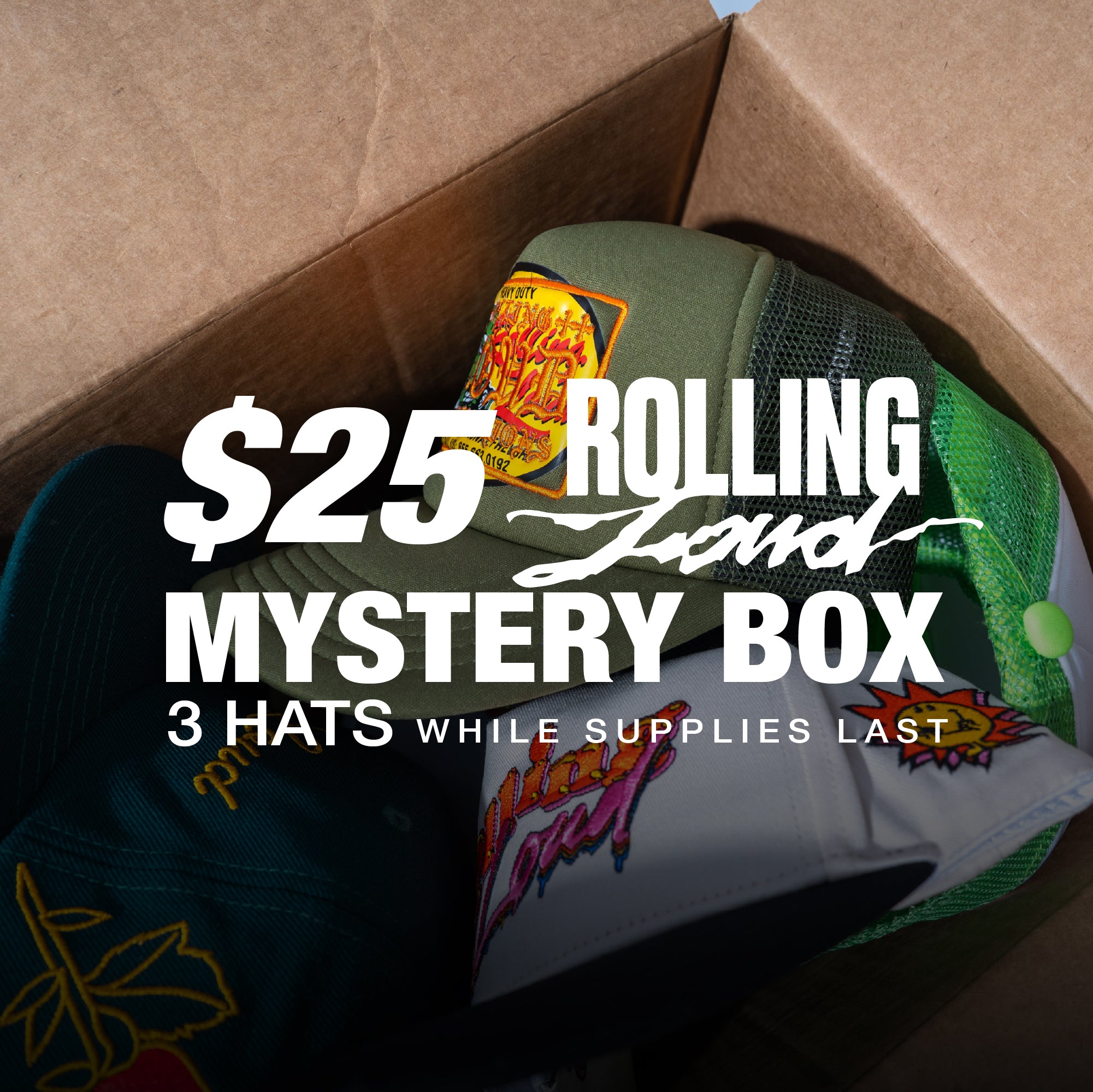 Vintage Merch Box - 3 Hats | Rolling Loud