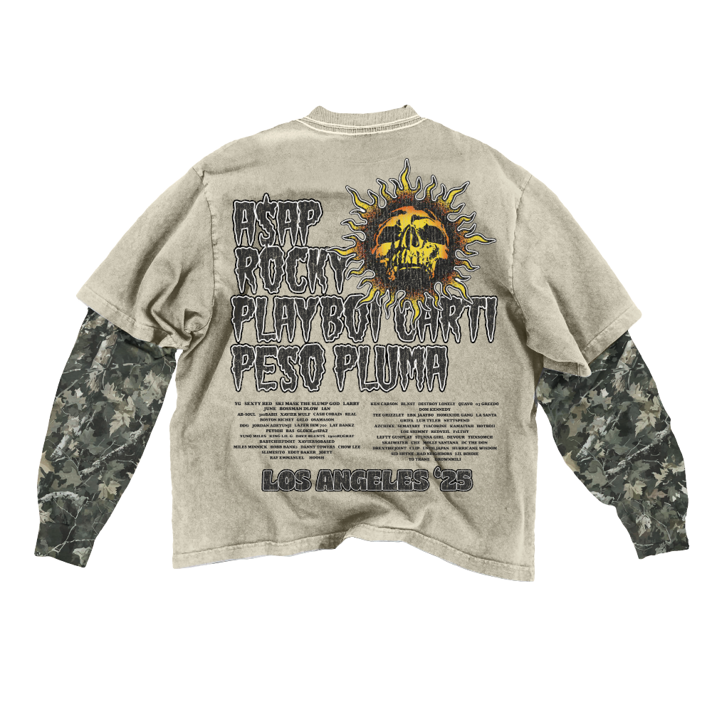 RL Sun Lineup Cream/Camo Double Layer Long sleeve