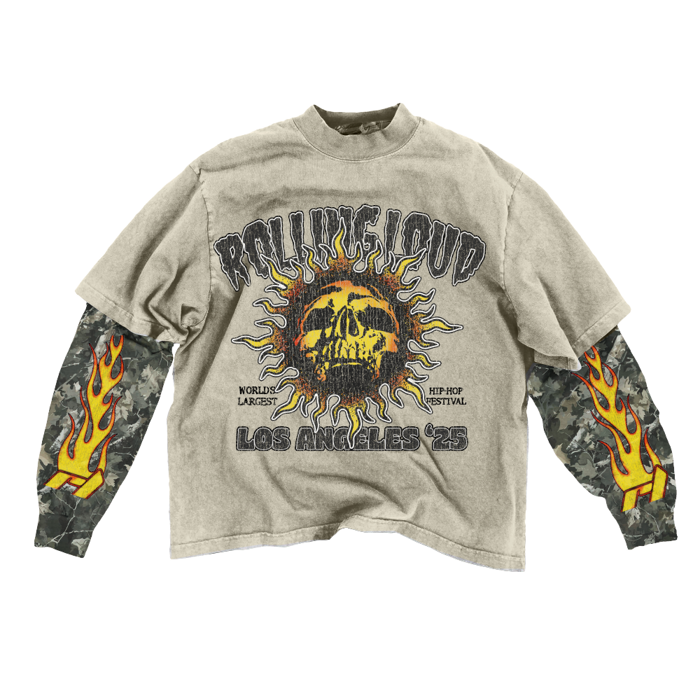 RL Sun Lineup Cream/Camo Double Layer Long sleeve