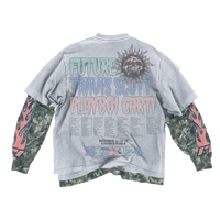 RL Miami 24 Skull Double Layer Lineup Longsleeve Tee