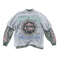 RL Miami 24 Skull Double Layer Lineup Longsleeve Tee