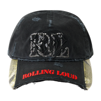 DISTRESSED CAMO CHAOS DAD HAT