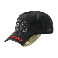 DISTRESSED CAMO CHAOS DAD HAT