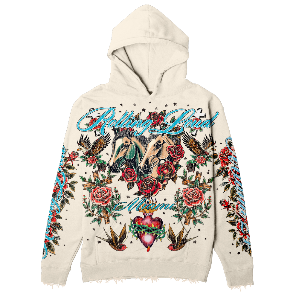 RL Miami 24 Thorns Bone Hoodie