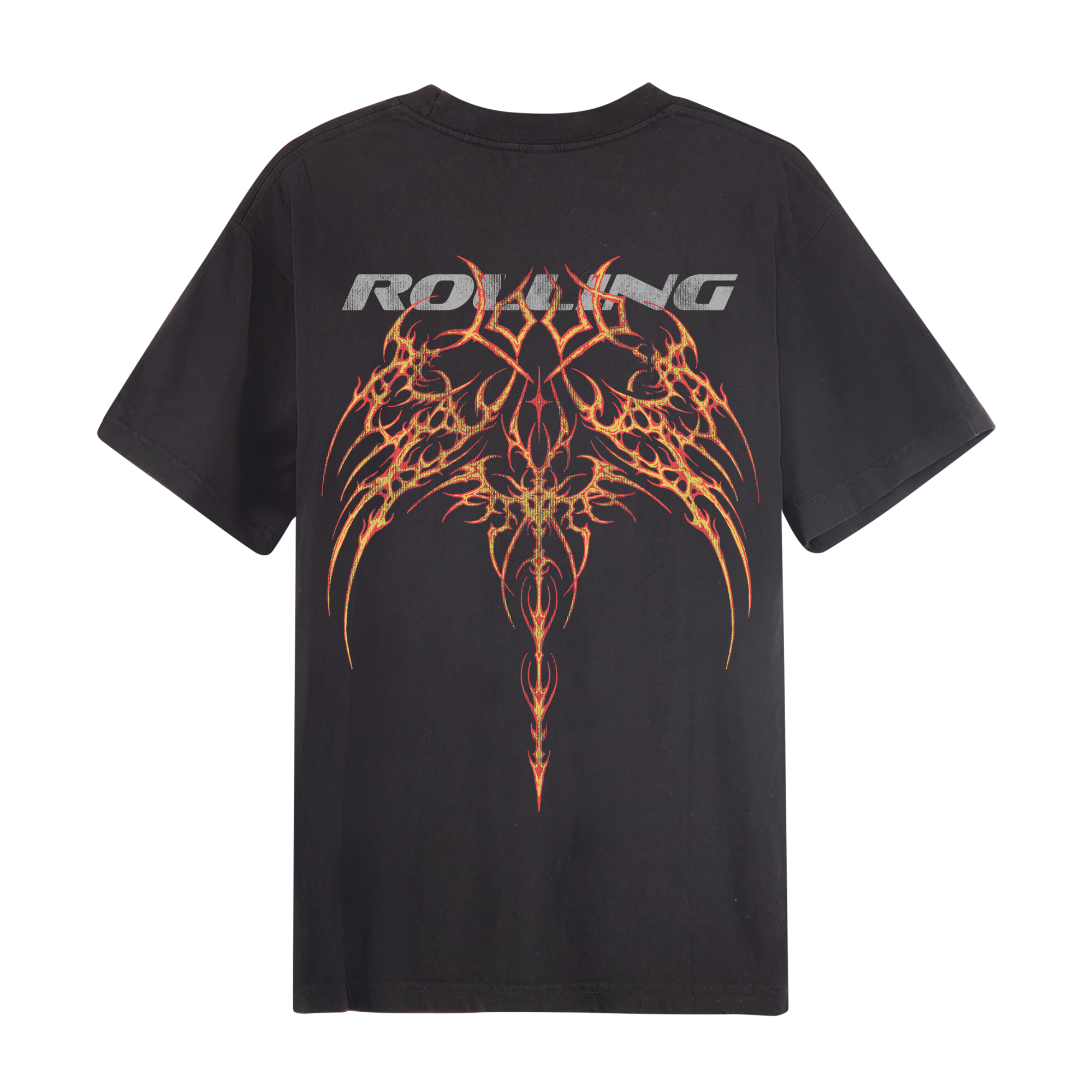 RL Reflective Tribal Gothic Black Tee
