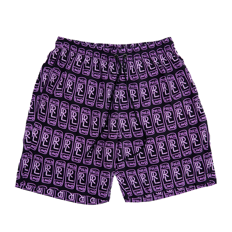 Rolling Loud x B2SS RL AOP Shorts Black/Purple