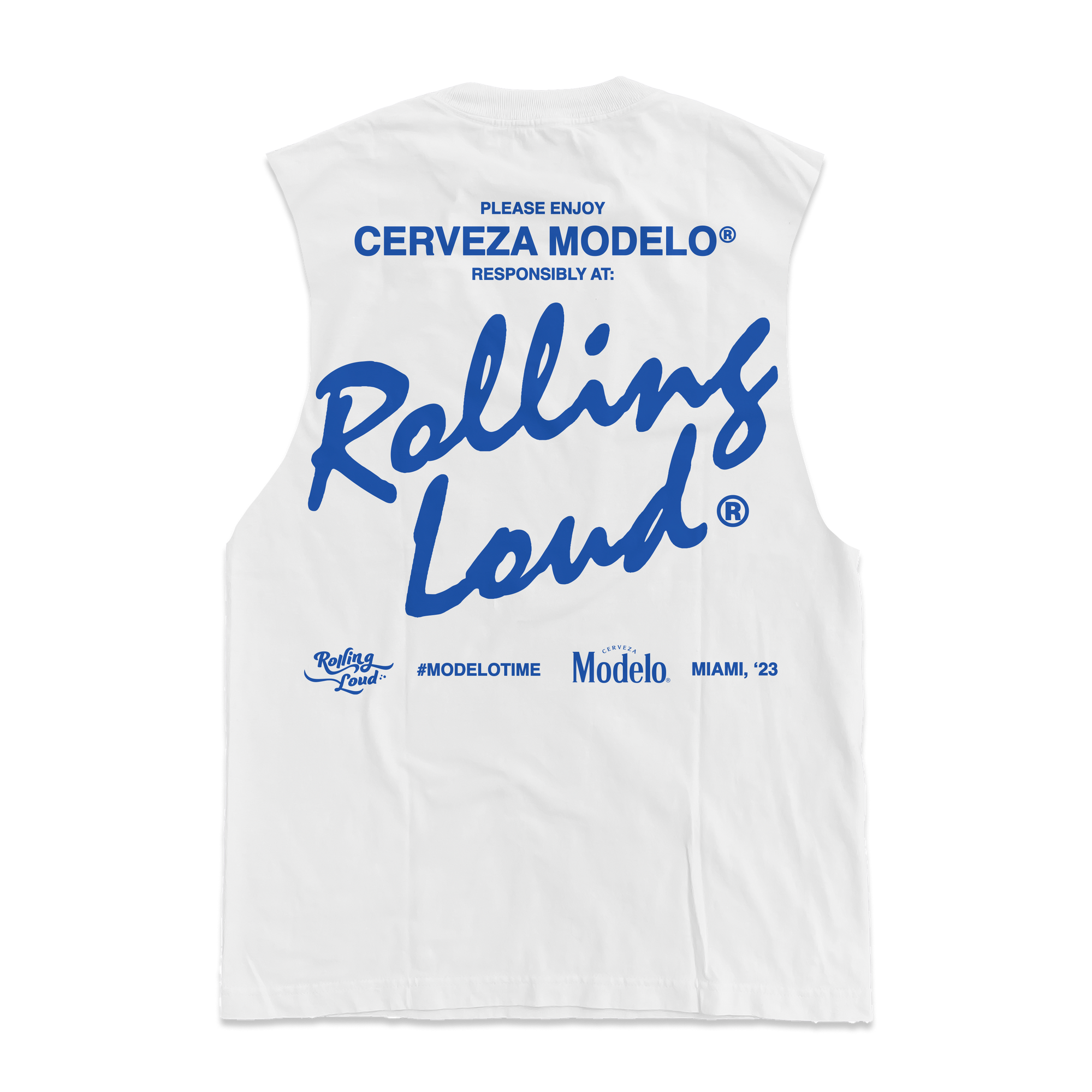 RL X Modelo Enjoy White Muscle Tank