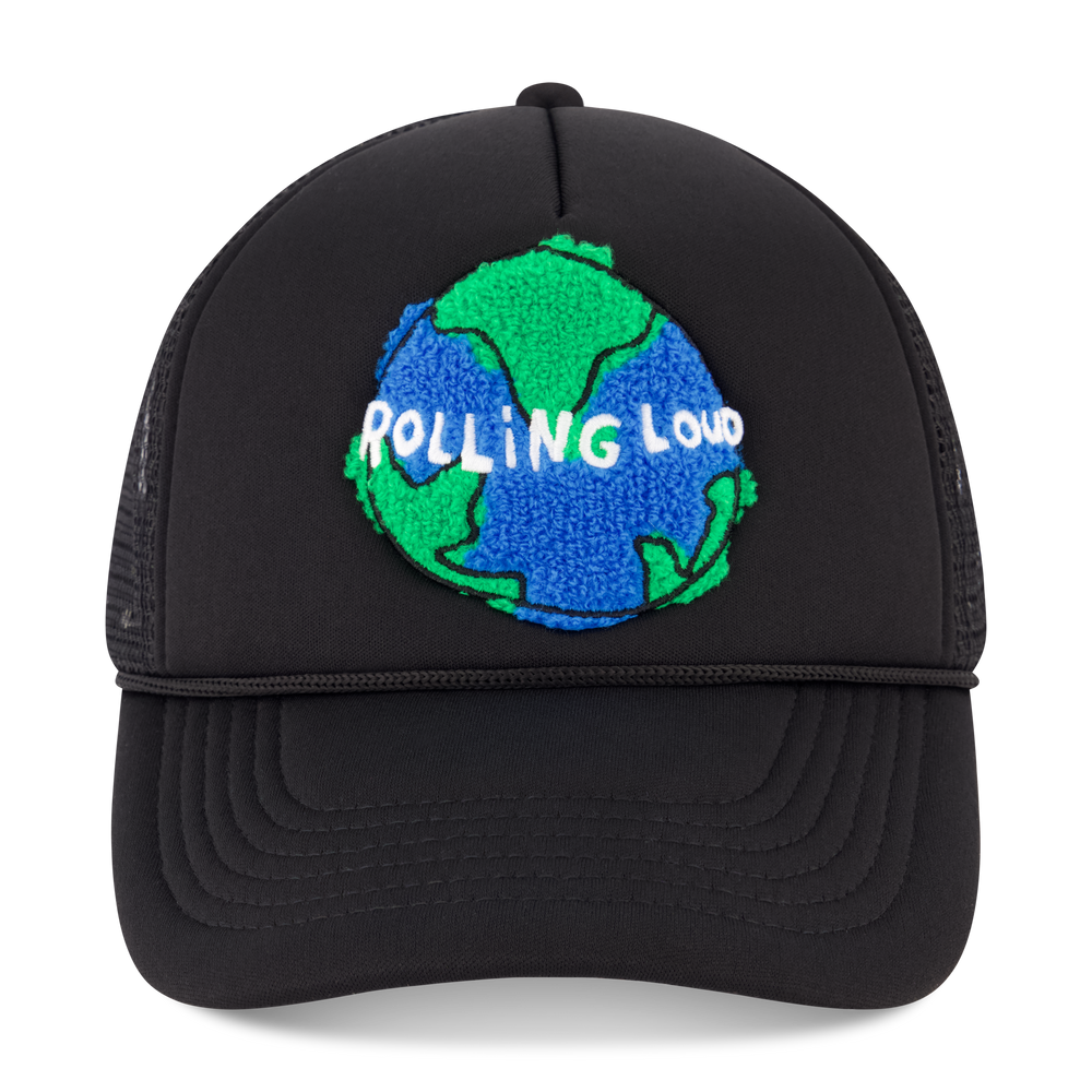 Chenille World Tour Black Trucker Hat